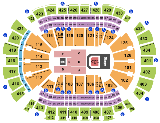 Toyota Center - TX Panic At The Disco 2022 Seating Chart