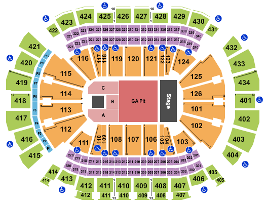 Toyota Center - TX Papa Roach Seating Chart