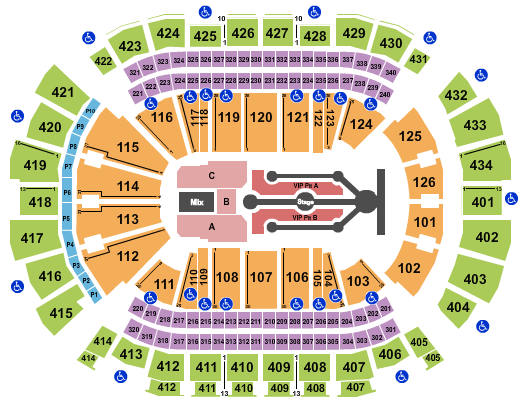 seating chart for Toyota Center - TX - Post Malone 2 - eventticketscenter.com