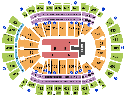 Toyota Center - TX Queen & Adam Lambert Seating Chart