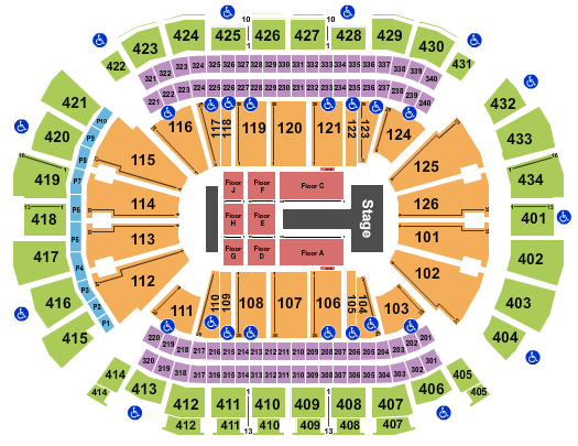 Toyota Center - TX Shakira 1 Seating Chart