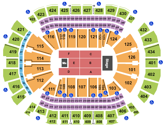 seating chart for Toyota Center - TX - Smashing Pumpkins - eventticketscenter.com