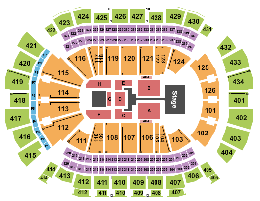 Toyota Center - TX TobyMac Seating Chart