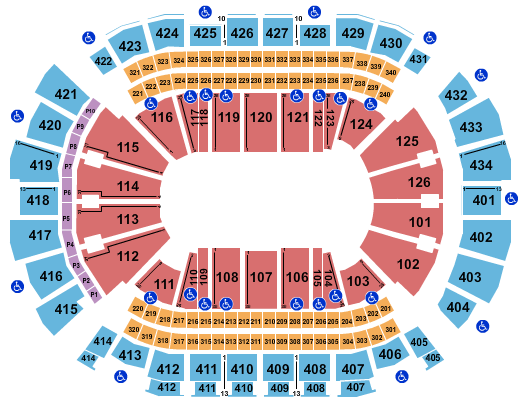 seating chart for Toyota Center - TX - Unspeakable - eventticketscenter.com