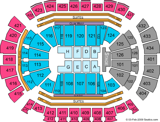 Toyota Center - TX WWE Hall of Fame Seating Chart
