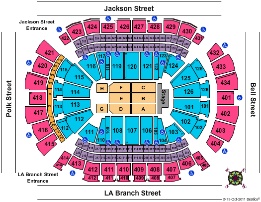 Toyota Center - TX Watch the Throne Seating Chart