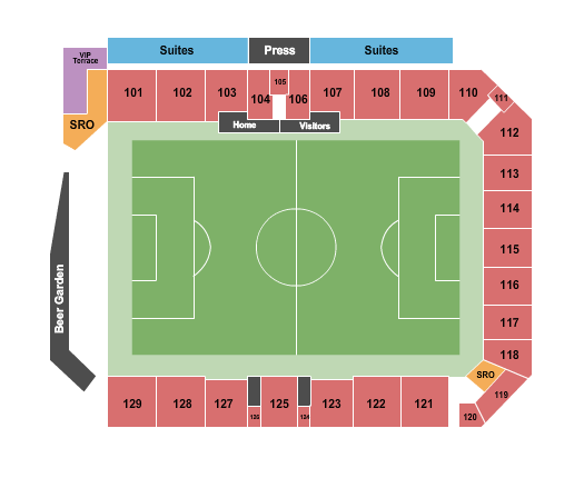 Toyota Field - TX Soccer Seating Chart