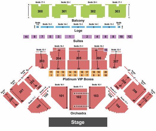 Toyota Oakdale Theatre Endstage 1 Seating Chart