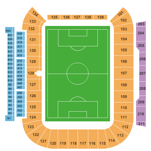 SeatGeek Stadium Soccer2 Seating Chart