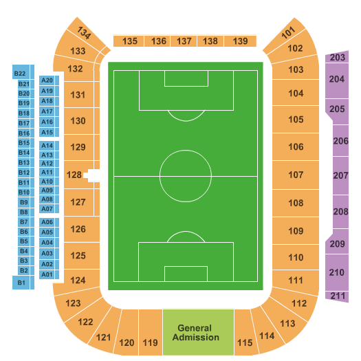 Toyota Stadium Map