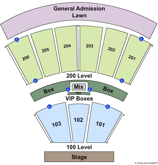 The Pavilion At Montage Mountain Endstage Seating Chart