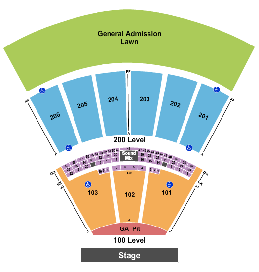 The Pavilion At Montage Mountain Endstage Small Pit Seating Chart