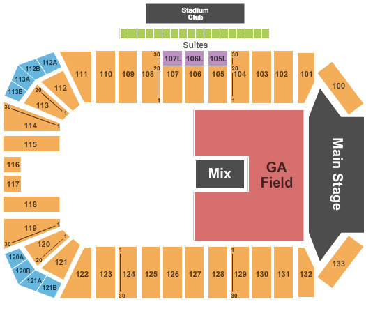 Toyota Stadium - Frisco Ed Sheeran Seating Chart