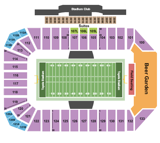 Toyota Stadium Seating Chart And Maps - Frisco