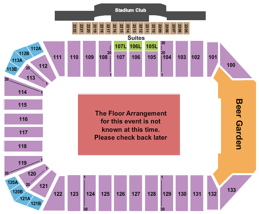 Toyota Stadium - Frisco Generic Floor Seating Chart