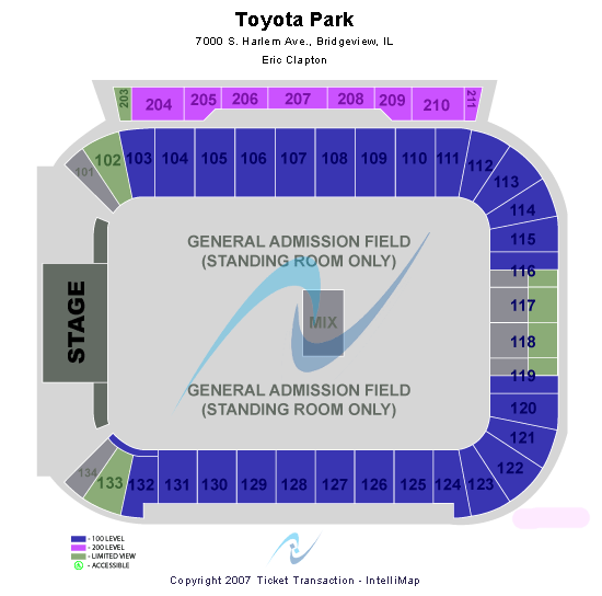 SeatGeek Stadium Crossroads Seating Chart