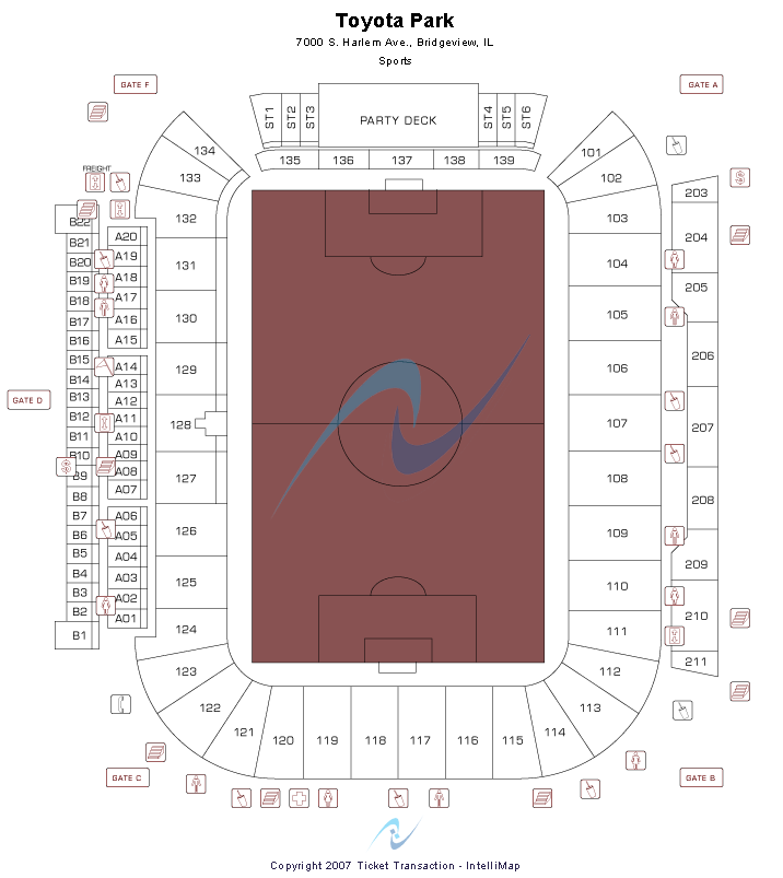 SeatGeek Stadium Football Seating Chart