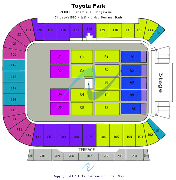 SeatGeek Stadium Summer Bash Seating Chart