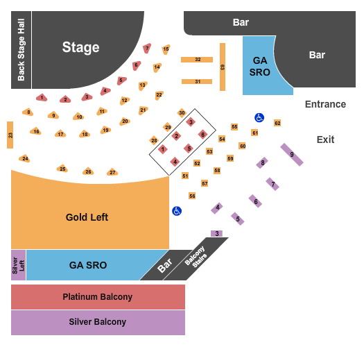 Tralf Endstage Seating Chart