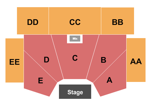 Treasure Island Resort and Casino - Red Wing Seating Chart