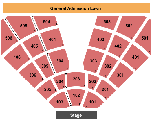 Treasure Island Resort and Casino - Red Wing End Stage Seating Chart