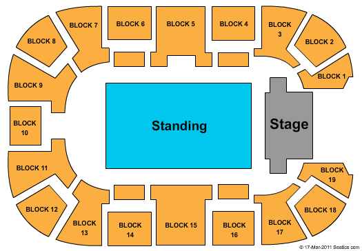 Motorpoint Arena - Nottingham Endstage GA Floor Seating Chart