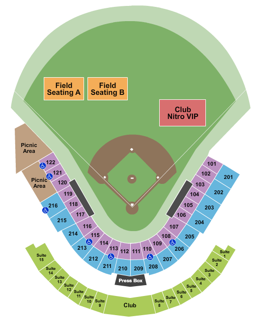 Trenton Thunder Ballpark Nitro Circus Seating Chart