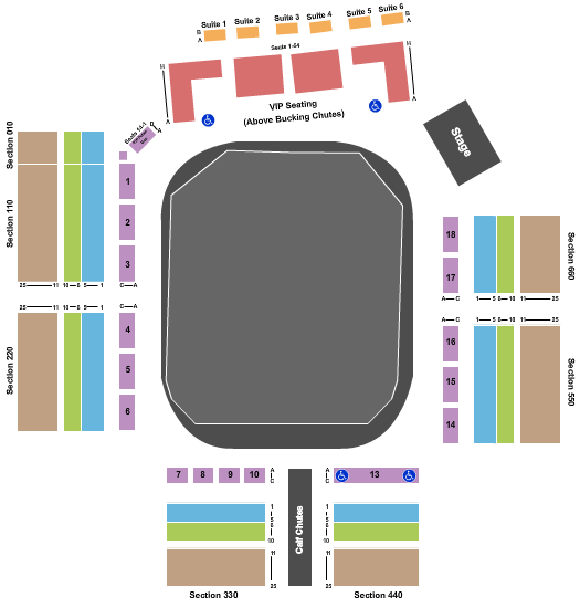 Tri-State Rodeo Arena Rodeo Seating Chart