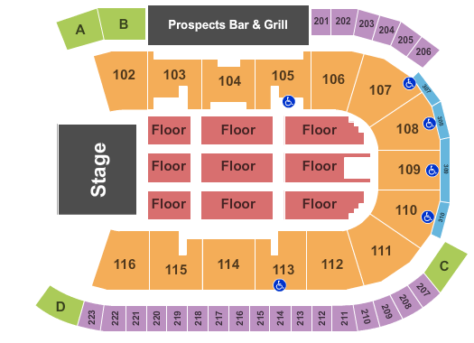 Tribute Communities Centre Endstage 2 Seating Chart