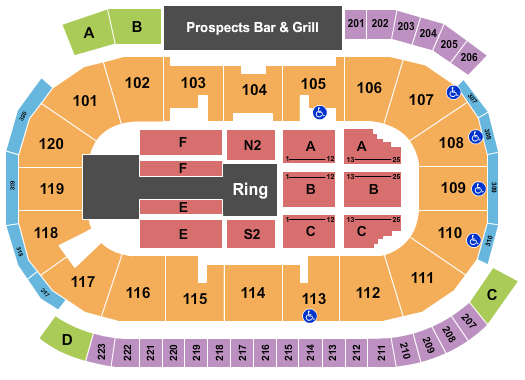 Tribute Communities Centre WWE 2 Seating Chart