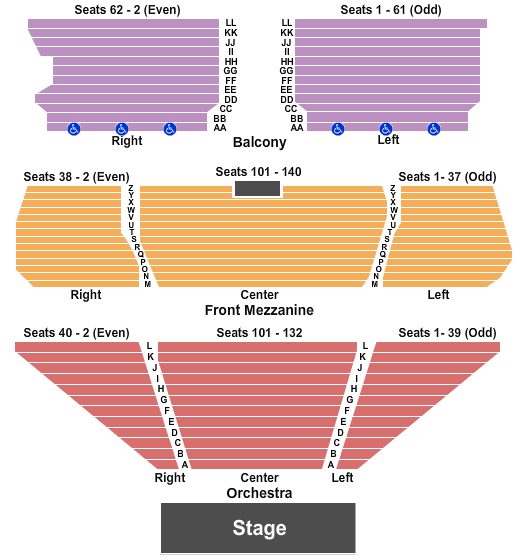 Tropicana Showroom Seating Chart