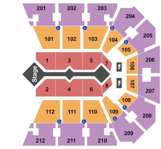 Truist Arena For King and Country Seating Chart