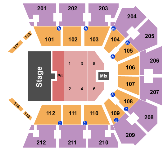 Truist Arena Justin Moore 2 Seating Chart