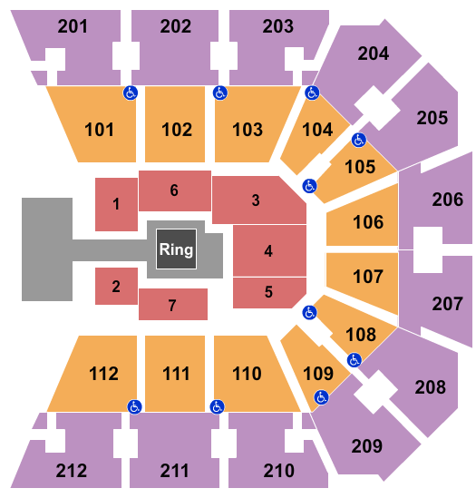 Truist Arena Wrestling - AEW Seating Chart