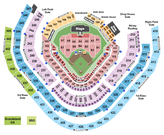 Truist Park Zac Brown Band 2 Seating Chart