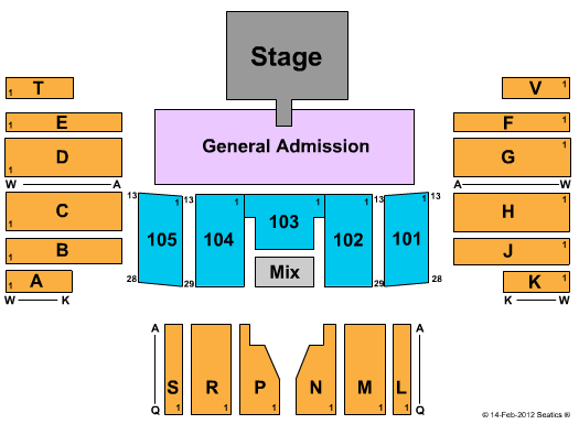 Hard Rock Live At Etess Arena End Stage GA Seating Chart