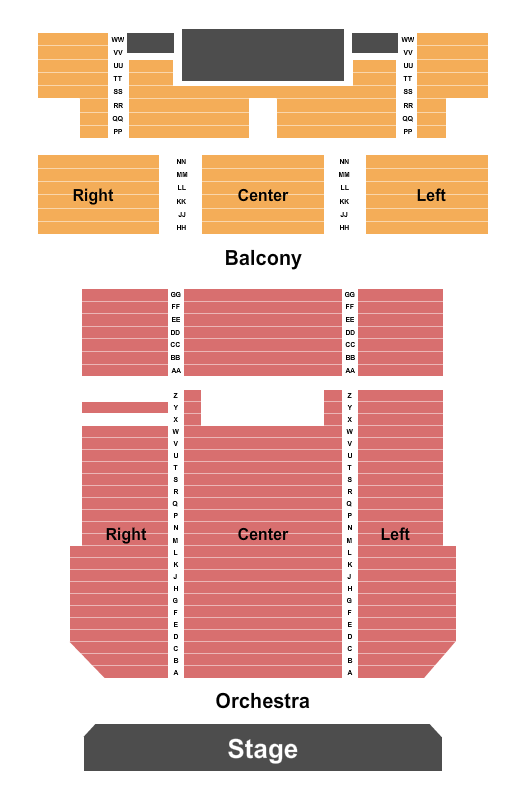 Trustees Theater Endstage Seating Chart