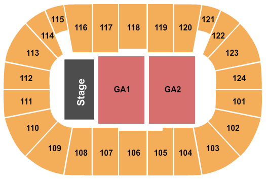 Tsongas Center GA1/2 Seating Chart