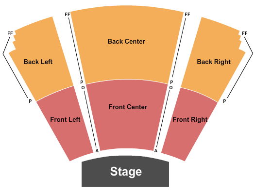 Tuacahn Amphitheatre and Centre for the Arts Standard Seating Chart