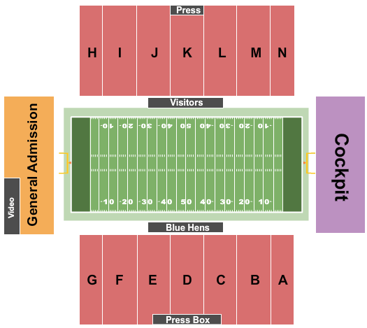 Delaware Stadium Football Seating Chart