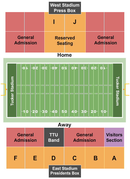 Tucker Stadium Football Seating Chart