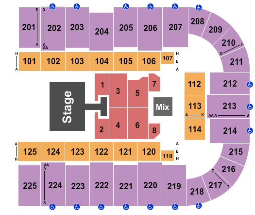 Tucson Arena At Tucson Convention Center Chris Tomlin Seating Chart