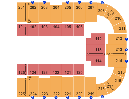 Tucson Arena At Tucson Convention Center Open Floor Seating Chart