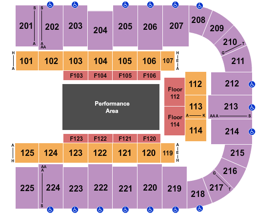 Tucson Convention Center Arena Seating Chart