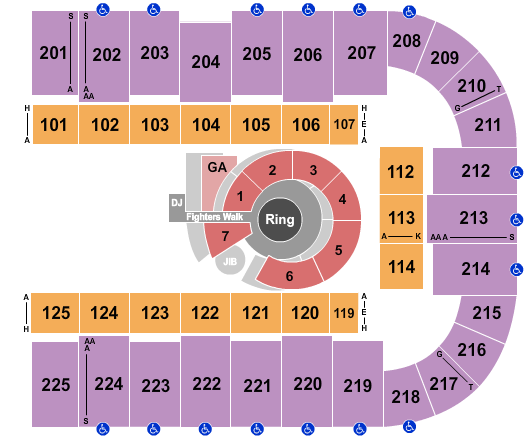 Tucson Arena At Tucson Convention Center Combate Americas Seating Chart