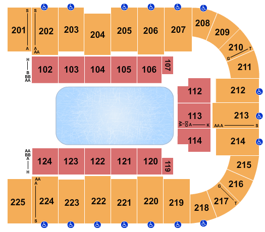 Tucson Arena At Tucson Convention Center Disney On Ice Seating Chart