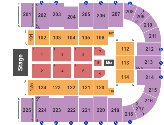Tucson Arena At Tucson Convention Center Elton John Seating Chart