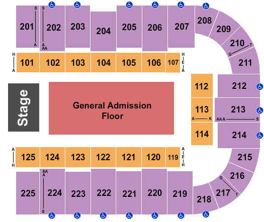 Tucson Arena At Tucson Convention Center Five Finger Death Punch Seating Chart