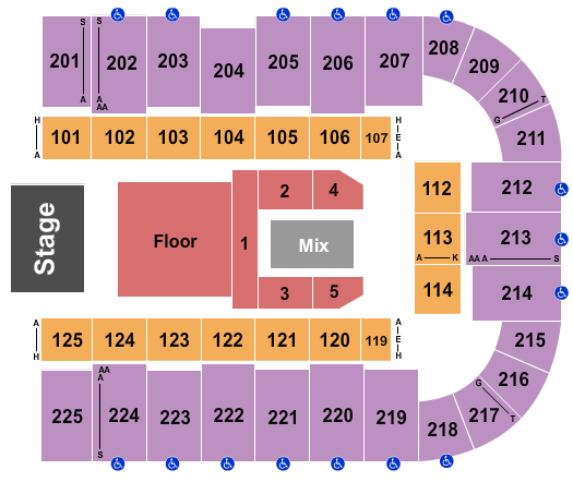 Tucson Arena At Tucson Convention Center Incubus Seating Chart