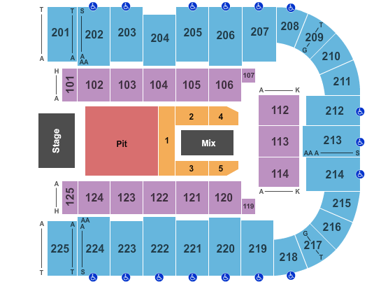 Tucson Arena At Tucson Convention Center Megadeth Seating Chart